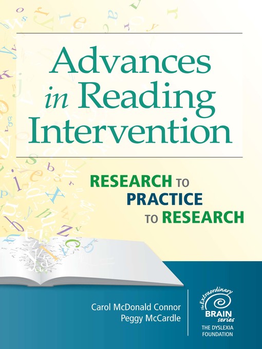 Title details for Advances in Reading Intervention by Carol McDonald Connor - Available